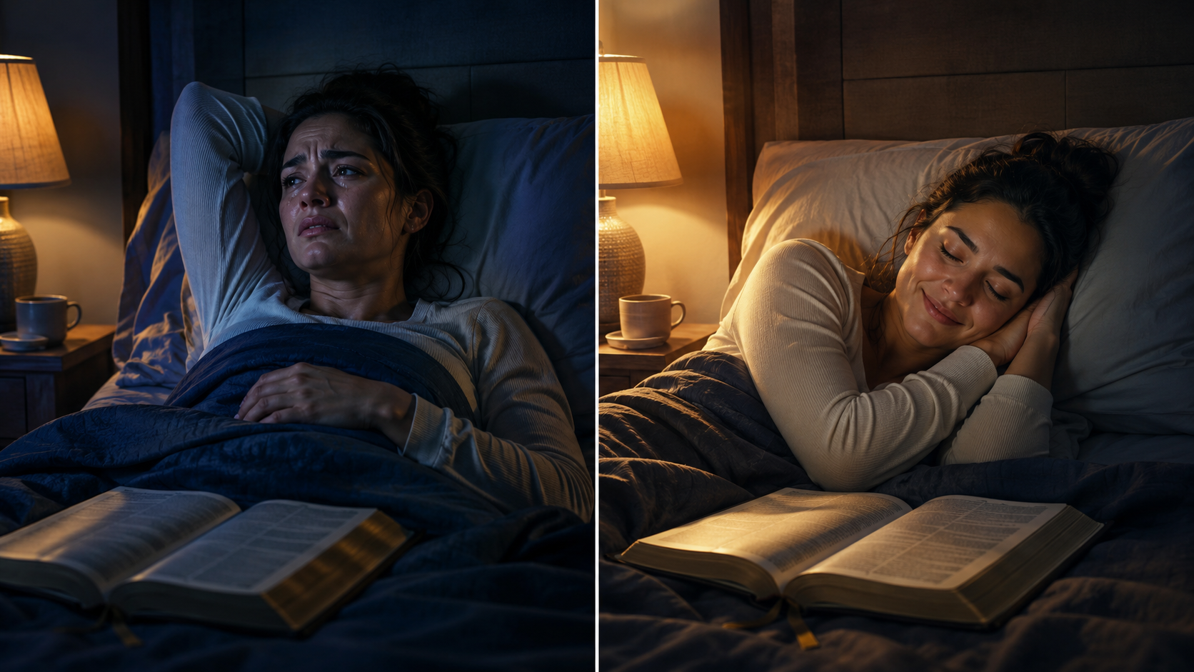 Comparação entre uma noite de inquietação e uma noite de descanso em paz